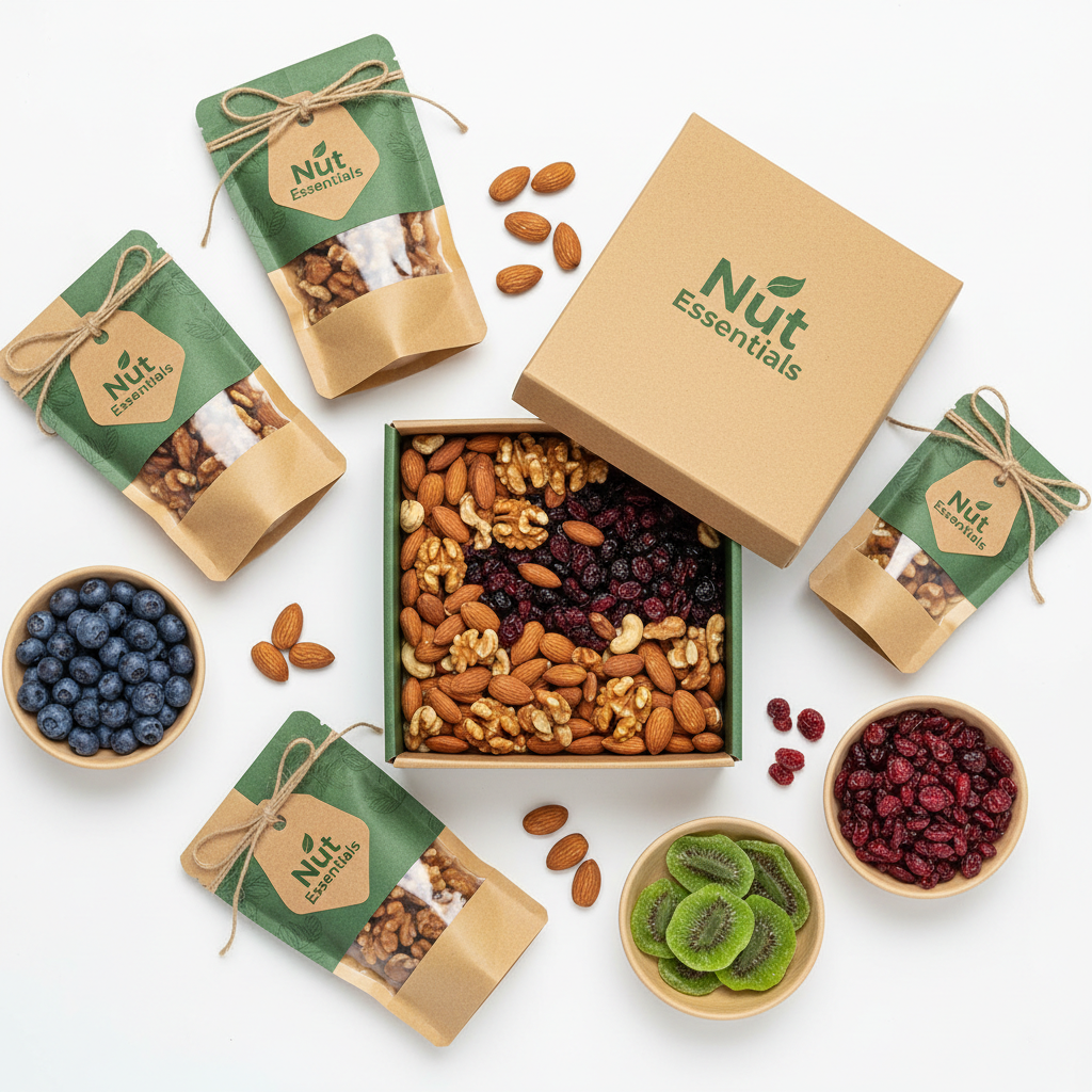 Nut Essentials Healthy Snacking Gift Set - Trail Mix & Dried Fruits