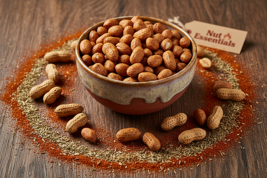 BBQ peanuts in ceramic bowl - Nut Essentials lifestyle