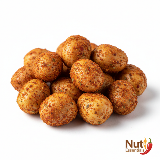 Premium peri peri peanuts with African spice coating - Nut Essentials