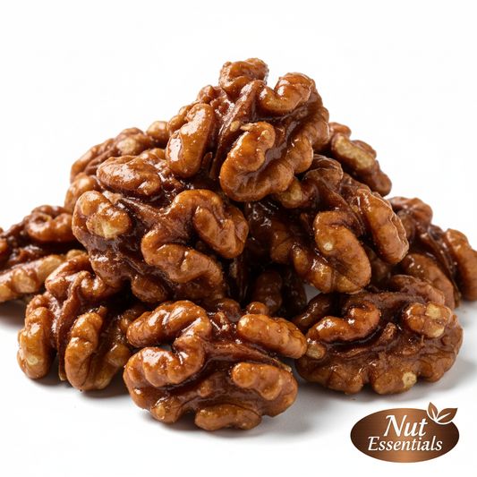 Premium coffee glazed walnuts with rich coffee coating - Nut Essentials