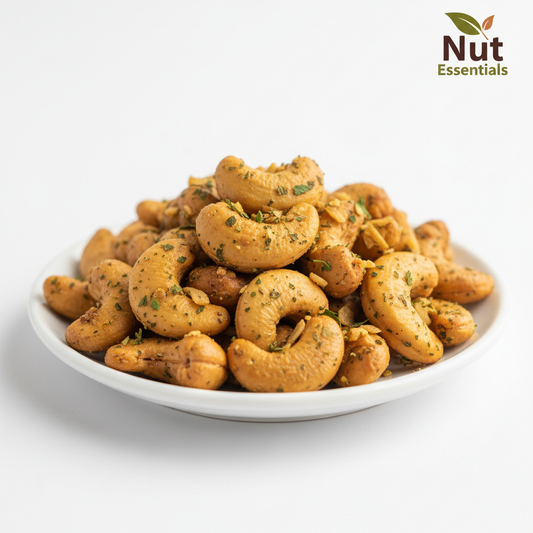 Premium garlic herb cashews with savory seasoning - Nut Essentials