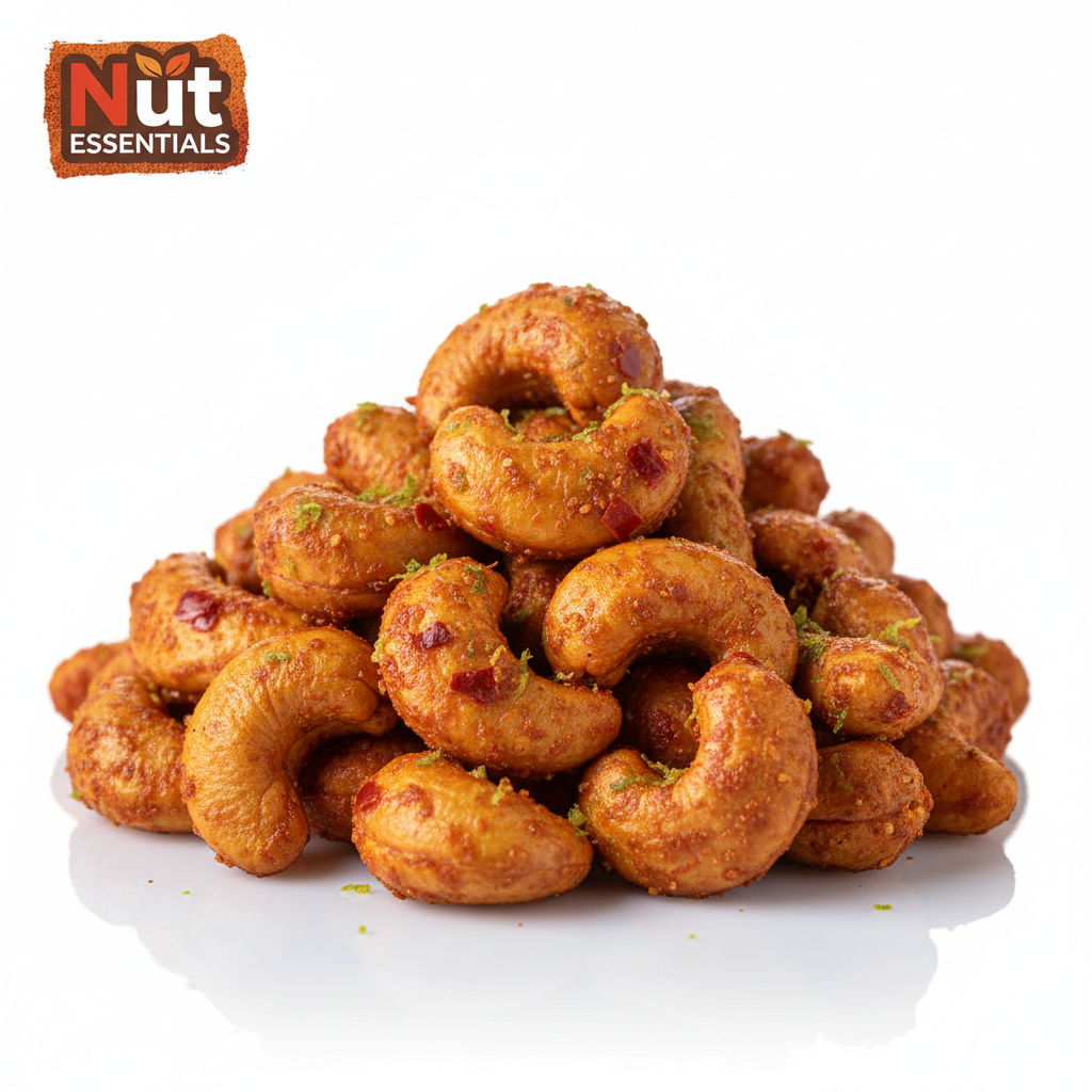 Premium sriracha lime cashews with spicy seasoning - Nut Essentials